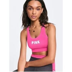 New NWT VS‎ Pink Medium Support Sports Bra Hot Pink Size XS